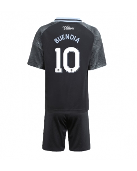 Billige Fotballdrakt Aston Villa Emiliano Buendia #10 Replika Bortedraktsett Barn 2025-26 Kortermet (med bukser)